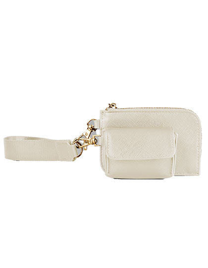 Boutique Pouch Wristlet in Oyster, Größe One Size