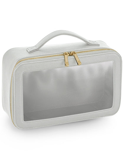 Boutique Clear Window Travel Case in Soft Grey, Größe 26 x 16 x 9 cm