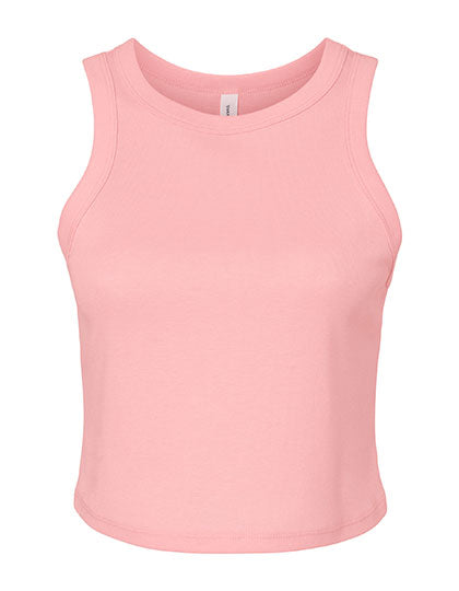 Women´s Micro Rib Racer Tank in Solid Pink Blend, Größe XXL