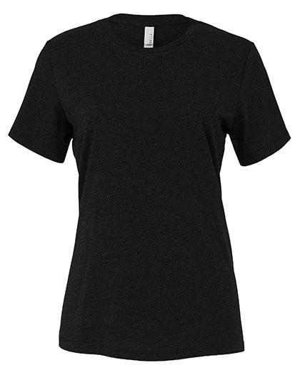 Women´s Relaxed CVC Short Sleeve Tee in Black Heather, Größe XL