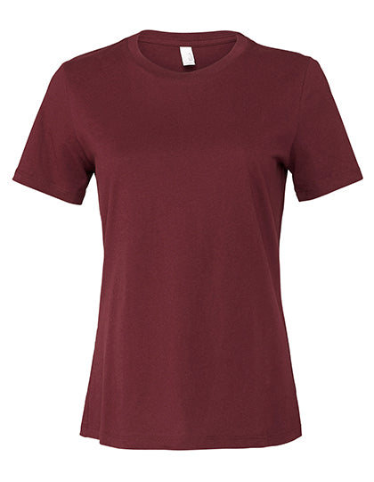 Women´s Relaxed Jersey Short Sleeve Tee in Maroon, Größe XL