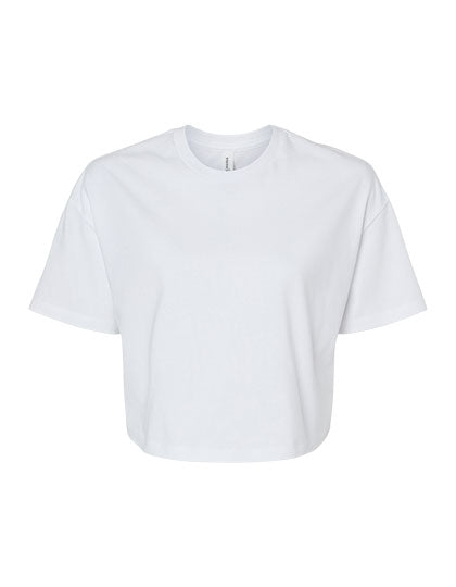 Women´s Jersey Crop Tee in White, Größe XL