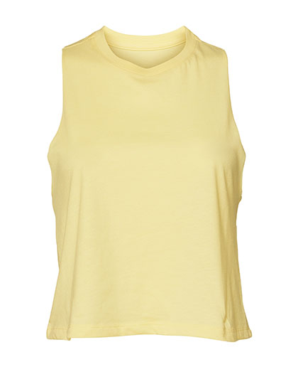 Women´s Racerback Cropped Tank in Heather French Vanilla, Größe XL