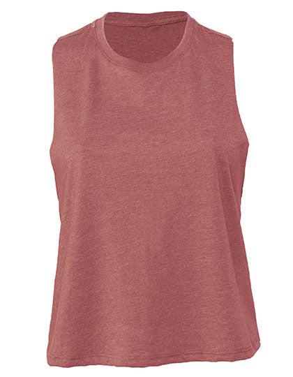 Women´s Racerback Cropped Tank in Heather Mauve, Größe XL