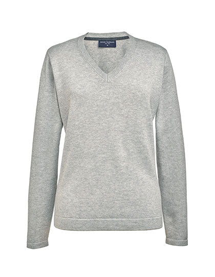 Women´s Atlanta V-Neck Jumper in Silver, Größe 3XL