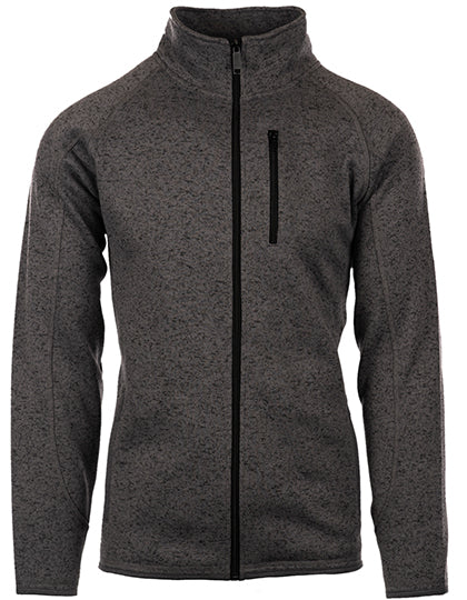 Men´s Full Zip Sweater Knit Jacket in Steel, Größe 3XL