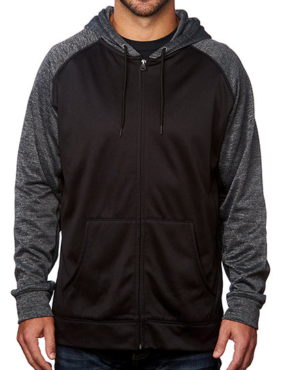 Performance Raglan Hoodie in Black, Größe 3XL