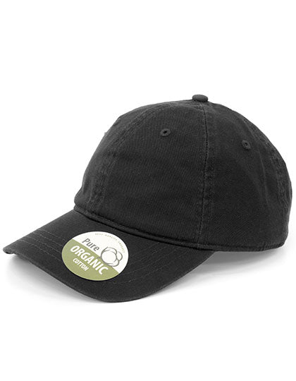Organic Cotton Cap Unstructured in Black, Größe One Size