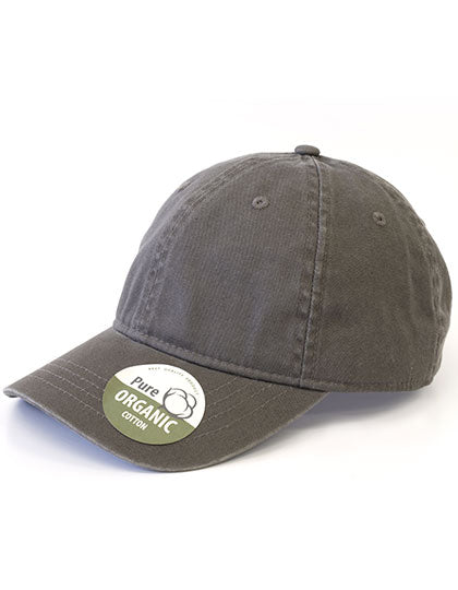 Organic Cotton Cap Unstructured in Charcoal, Größe One Size