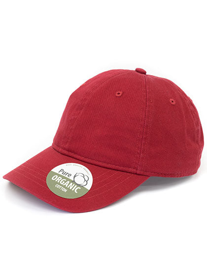Organic Cotton Cap Unstructured in Red, Größe One Size