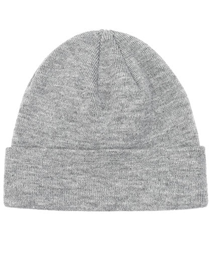 POLYLANA® Cuff Beanie in Grey Melange, Größe One Size