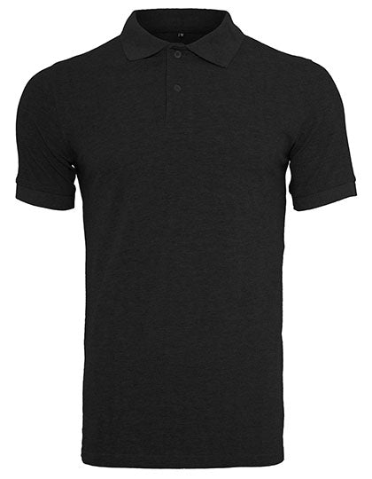 Polo Piqué Shirt in Black, Größe XXL