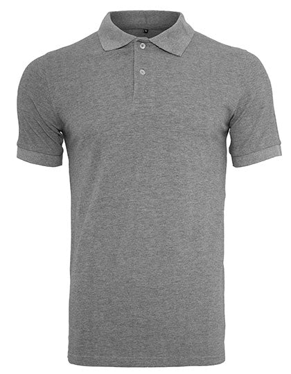Polo Piqué Shirt in Heather Grey, Größe XXL