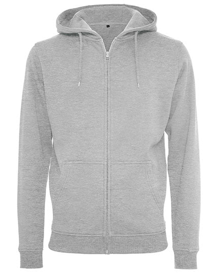 Heavy Zip Hoody in Heather Grey, Größe 5XL