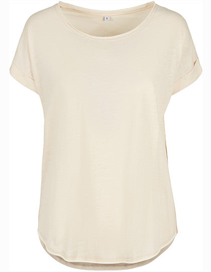 Ladies´ Long Slub Tee in White Sand, Größe 5XL