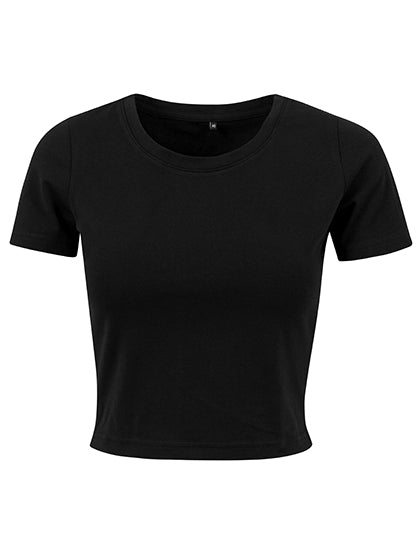 Ladies´ Cropped Tee in Black, Größe 5XL
