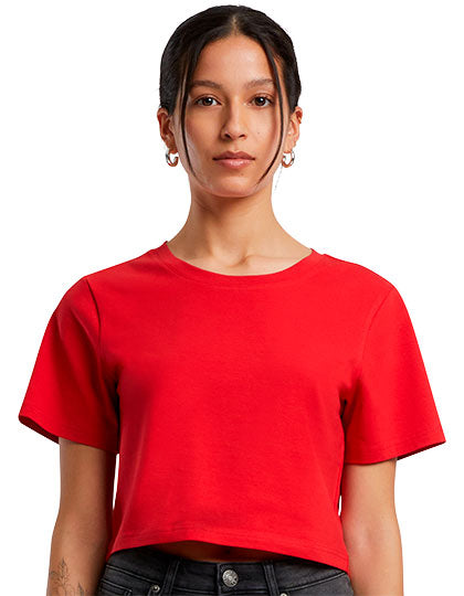 Ladies´ Cropped Tee in City Red, Größe 5XL