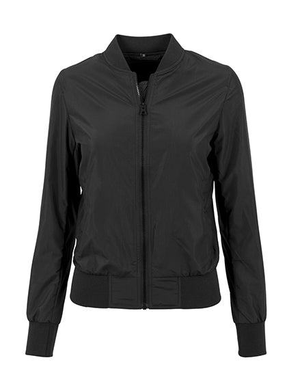 Ladies´ Nylon Bomber Jacket in Black, Größe XL