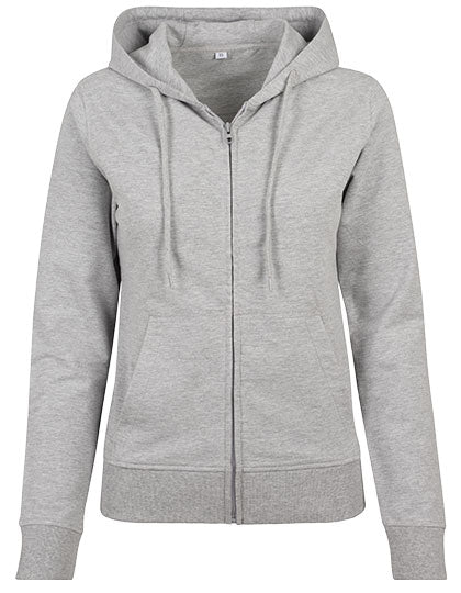 Ladies´ Terry Zip Hoody in Heather Grey, Größe L
