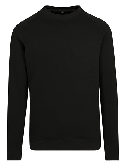 Raglan Sweat Crewneck in Black, Größe 5XL
