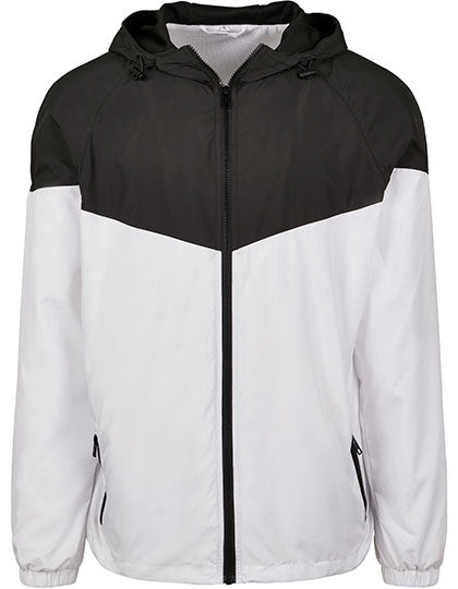 2-Tone Tech Windrunner in White, Größe 5XL