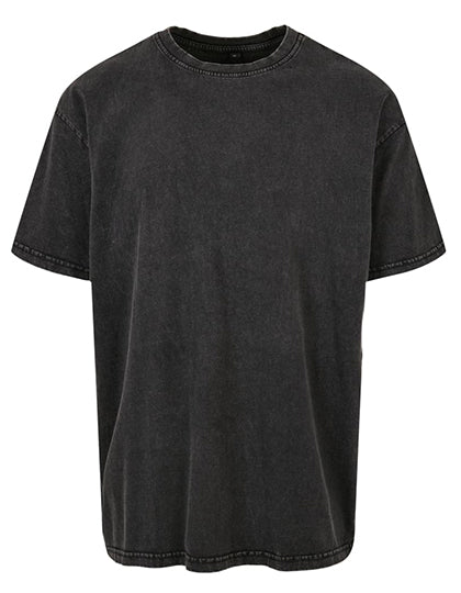 Acid Washed Heavy Oversize Tee in Black, Größe 5XL