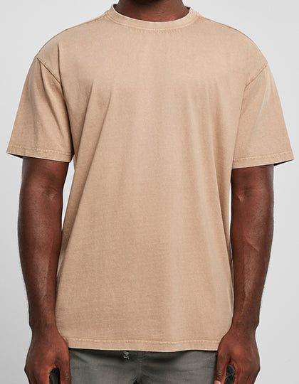 Acid Washed Heavy Oversize Tee in U. Beige, Größe 5XL