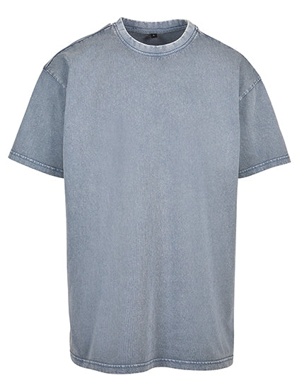 Acid Washed Heavy Oversize Tee in Vintage Blue, Größe 5XL