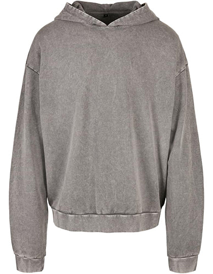 Acid Washed Oversize Hoody in Asphalt, Größe 5XL
