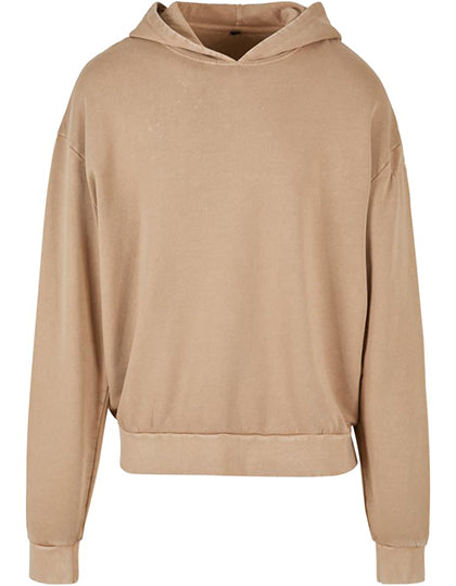 Acid Washed Oversize Hoody in U. Beige, Größe 5XL