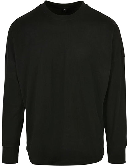 Oversized Cut On Sleeve Longsleeve in Black, Größe 5XL