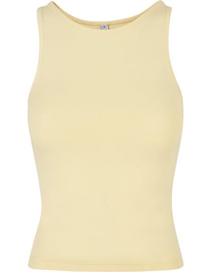 Ladies Racer Back Top in Soft Yellow, Größe 5XL