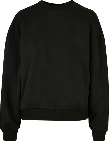 Ladies Oversized Crewneck Sweatshirt in Black, Größe 5XL