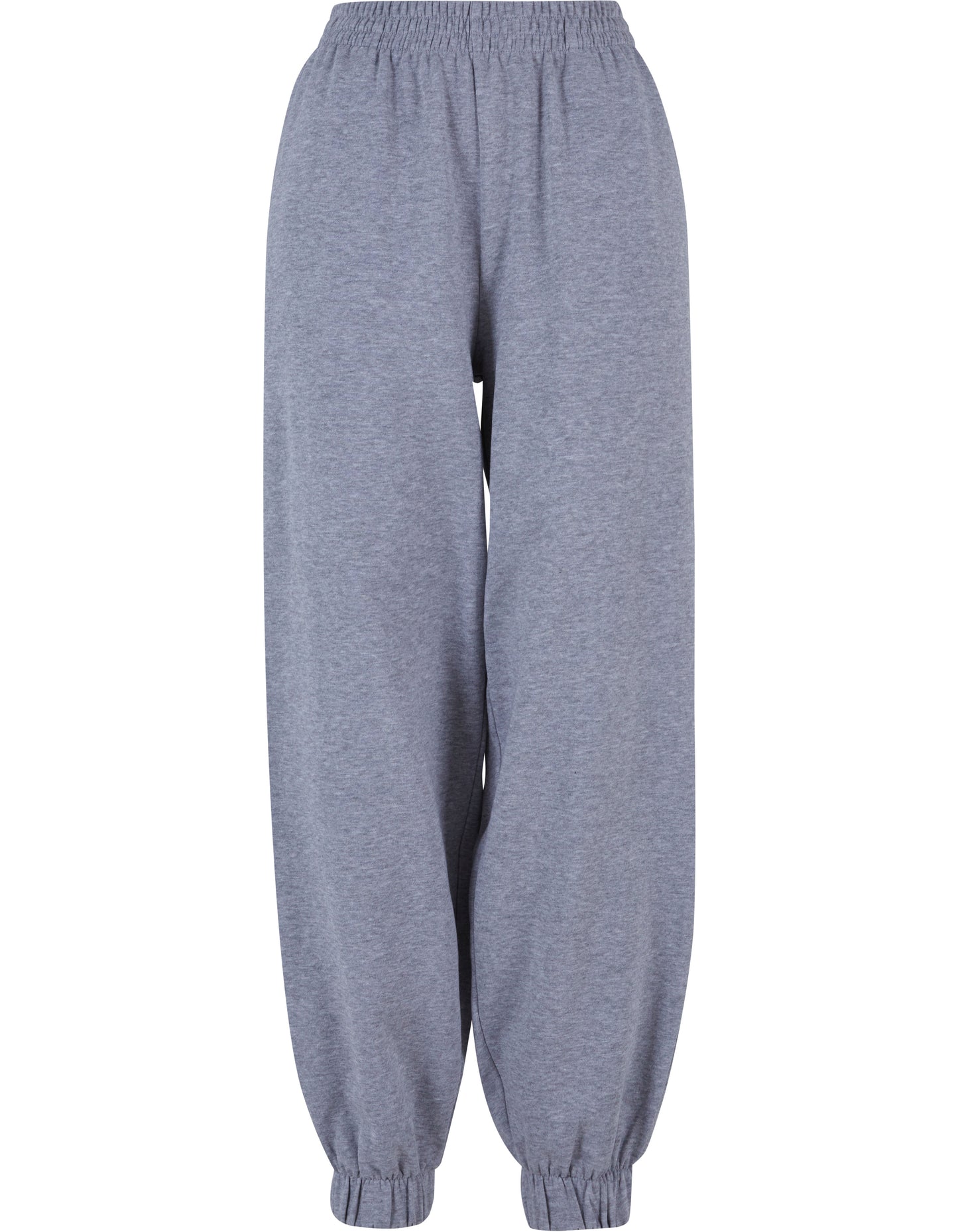 Ladies High Waist Ballon Sweat Pants in Heather Grey, Größe 5XL