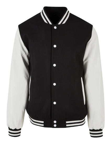 Oldschool College Jacket in Black, Größe 5XL