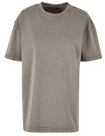 Ladies Oversized Acid Wash Tee in Asphalt, Größe 5XL