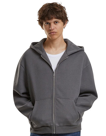 Fluffy Zip Hoody in Magnet, Größe 5XL