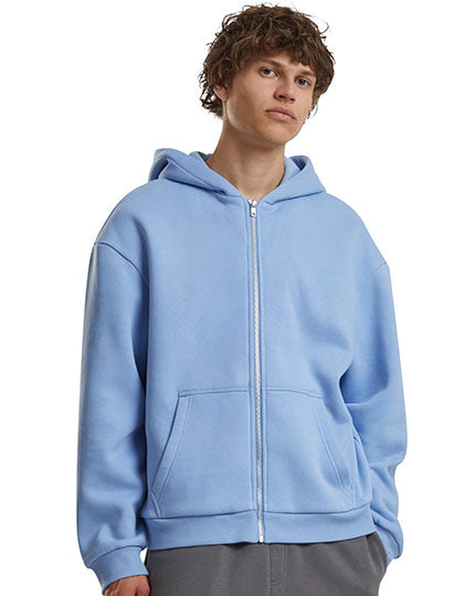 Fluffy Zip Hoody in Powder Blue, Größe 5XL