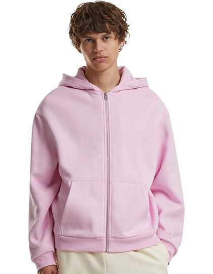 Fluffy Zip Hoody in Soft Pink, Größe 5XL