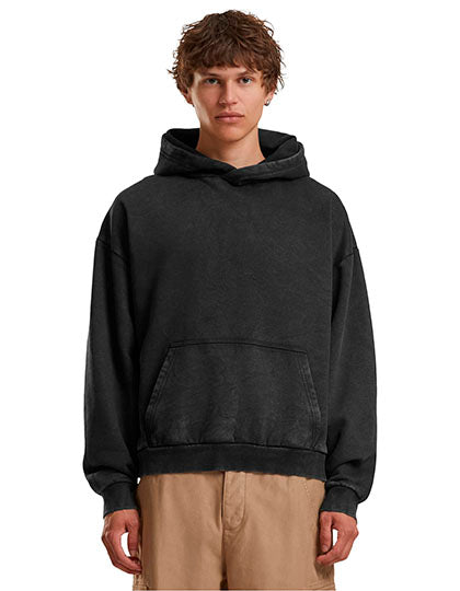 Vintage Heavy Hoodie in Black, Größe 5XL