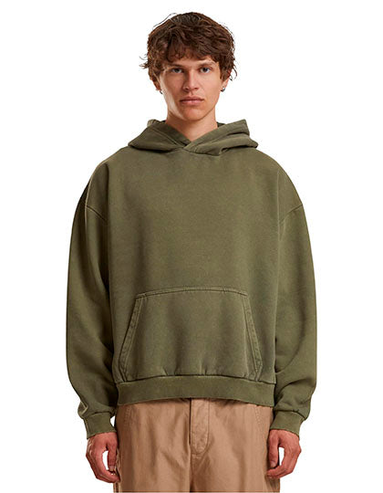 Vintage Heavy Hoodie in Warm Khaki, Größe 5XL