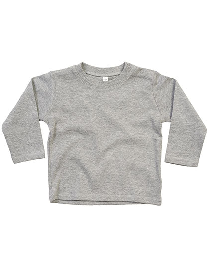 Baby Long Sleeve T in Heather Grey Melange, Größe 18-24 months