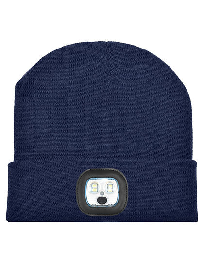 LED Beanie in Navy, Größe One Size