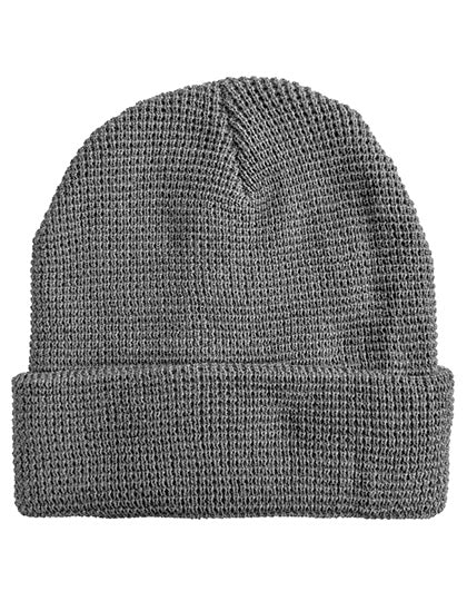 Strickmütze Waffeloptik in Grey, Größe One Size