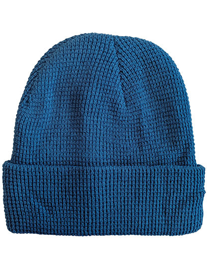 Strickmütze Waffeloptik in Petrol, Größe One Size