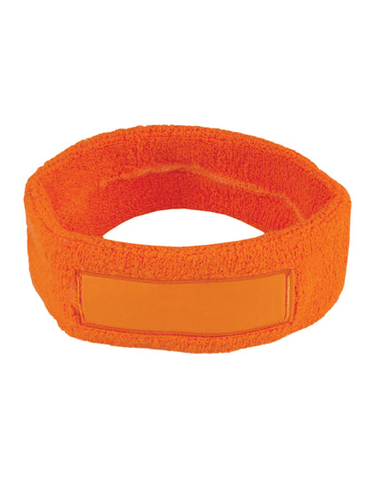 Kopfschweißband mit Label in Orange, Größe One Size