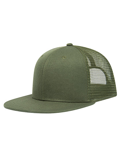 Trucker Cap High Profile in Olive Green, Größe One Size