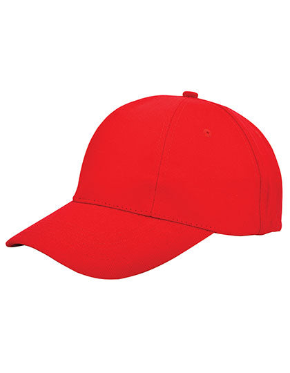 Baumwoll-Cap Low Profile/Brushed in Red, Größe One Size