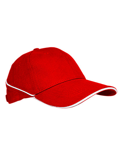 Cap White-Stripe in Red, Größe One Size