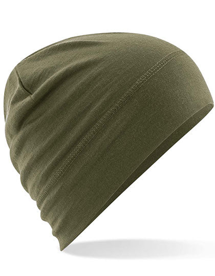 Merino Beanie in Military Green, Größe One Size